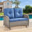 Valierius Stylish Patio Loveseat Glider Sofa With Water-Resistant Cushions - Smooth Gliding Experience And Durable Design For Backyard, Garden, And Balcony Relaxation-2101958071-2101958065