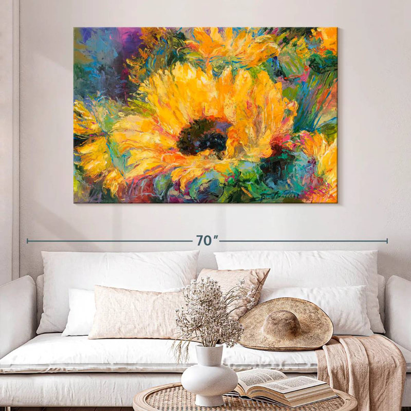 Tournesols bleus Harnek, H 34 po x l 51 po