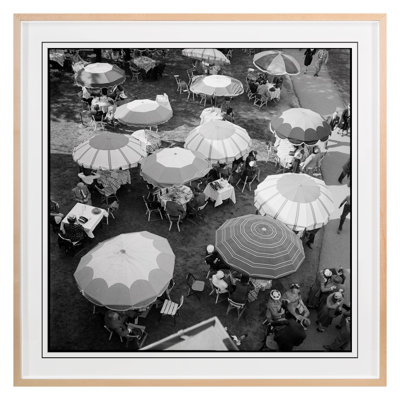 Café Umbrellas Print by Grand Archives