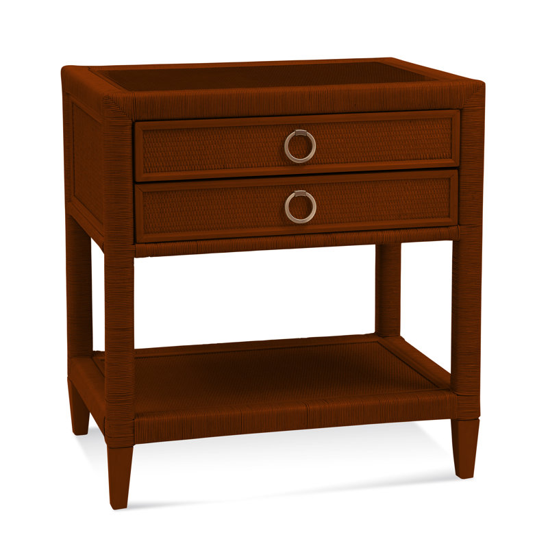 Warwick 2 - Drawer Nightstand, Coffee, Satin Nickel
