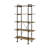 Modern Rustic Oak Cabinet - Black Metal Accents, Spacious Storage Stunning Bookshelf Base, Ideal For Any Room