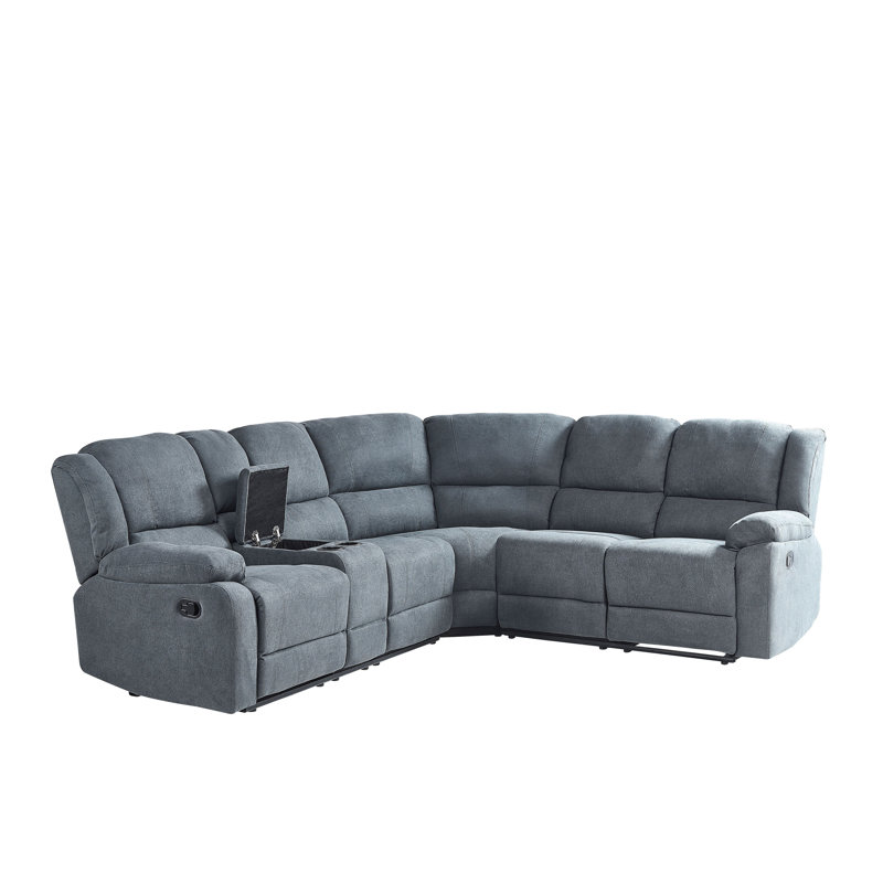 Abdulbari 5 Seater Reclining Corner Sofa , Manual