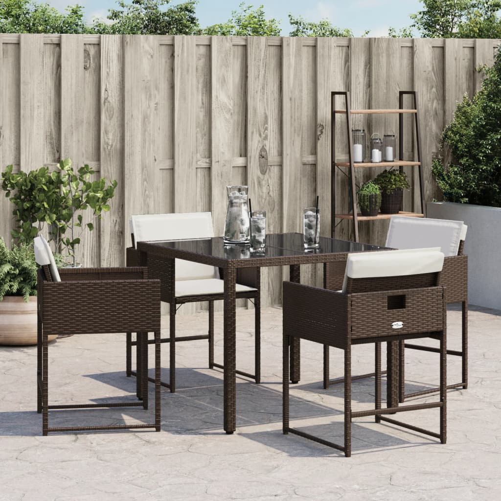 Vidaxl Gartenstühle Mit Kissen 4 Stk. Schwarz Polyrattan