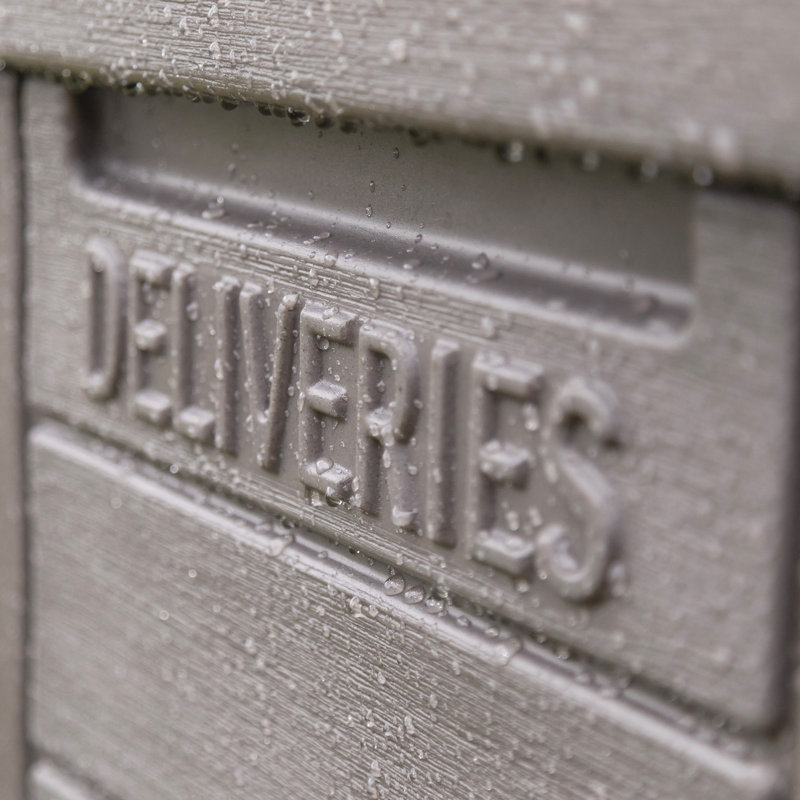Large Dark Brown Lockable Plastic Package Delivery Box