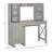 Farmhouse Computer Desk With Hutch And Cabinet, Home Office Desk With Storage, For Study, Light Grey-998641952
