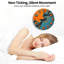 Horloge murale abstraite orange et bleue