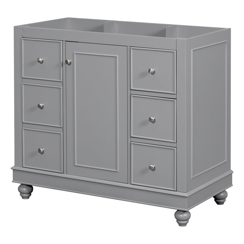 [Cabinet seulement] Meuble-lavabo (lavabo non inclus), Gris