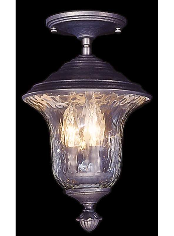 Vogel Glass Semi Flush Mount, Iron