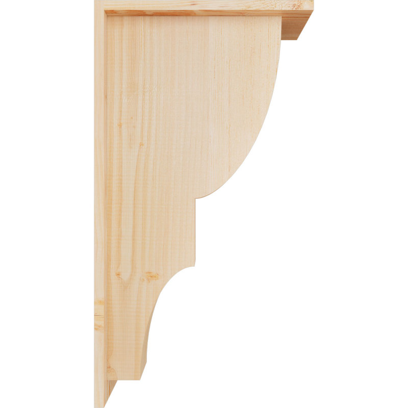 Corbeau Ridgewood avec contre-plaque, H 26 po x l 5,5 po x P 14 po, Sapin de Douglas, Lisse