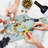 Ambesonne Stones Tempered Glass Cutting Board Colourful Precious Rocks Name Multicolor