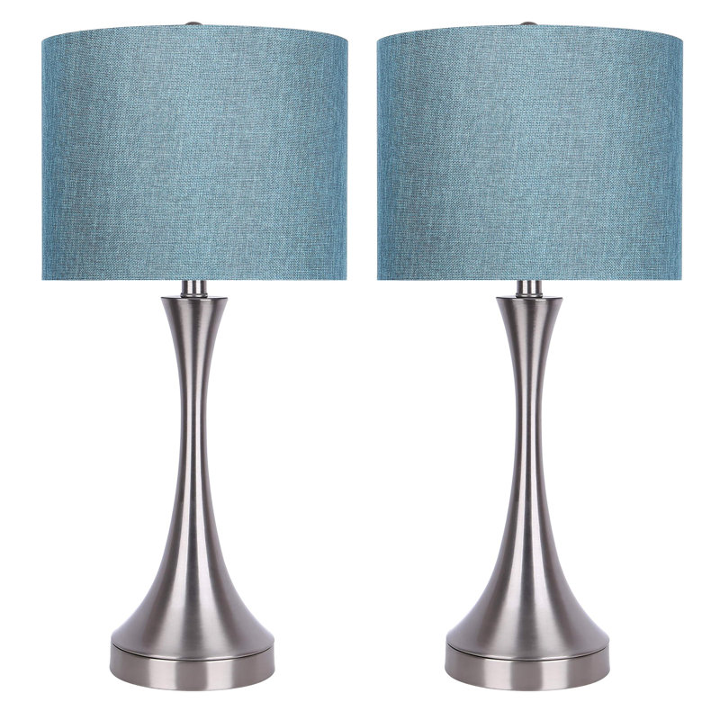 Arseni Metal USB Table Lamp, Turquoise