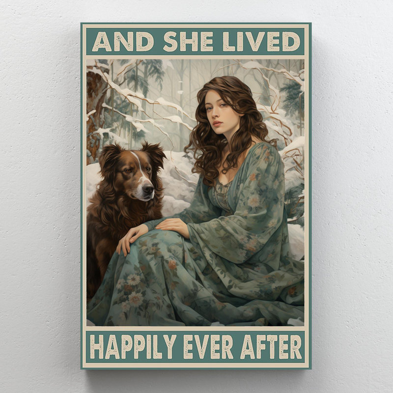 «Islean Dog And She Lived Happily Ever After», impression sur toile, H 36 po x l 24 po x P 1,25 po