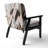 Symmetrical Abstractions III - Upholstered Modern Arm Chair, Modern Cubism Accent Chair