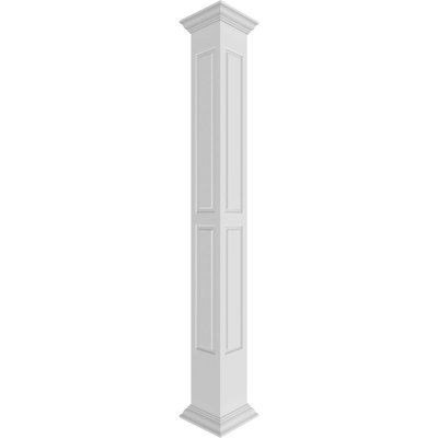 Ensemble de colonnes à double panneau surélevé en PVC Craftsman Classic Square
