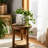 Planter Ceramic and Stoneware Mushroom Gill Texture Indoor Outdoor Garden Decor - 6" Ivory & Tan-1023455680