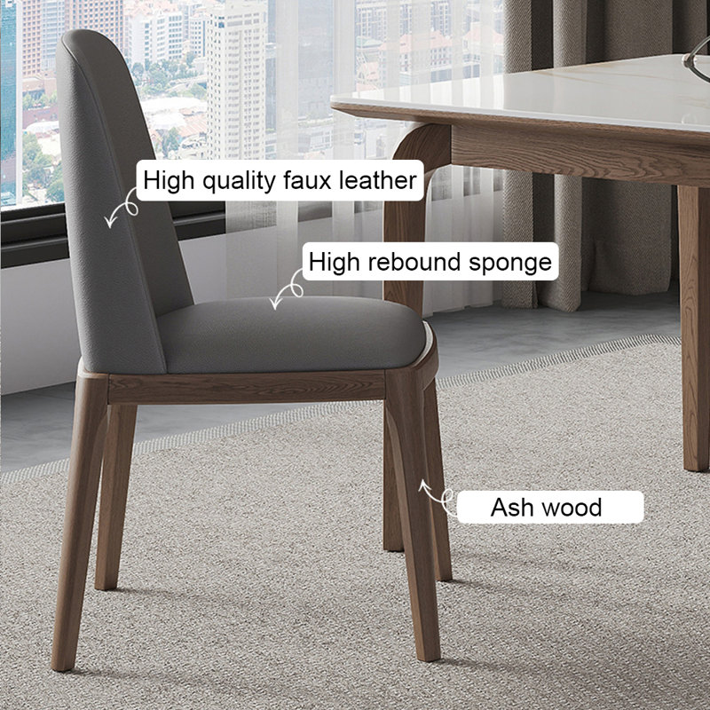 Small household rectangular solid wood table set, 29.52"H x 62.99"L x 31.49"W