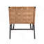 Fauteuil d'appoint en cuir tissé brun