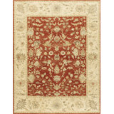 Essence Hand Knotted Wool Area Rug in Red