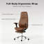 Fauteuil de direction ergonomique en cuir véritable