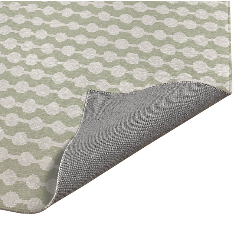 Tapis de bureau léger à pois, L 7 pi x L 5 pi, Vert clair