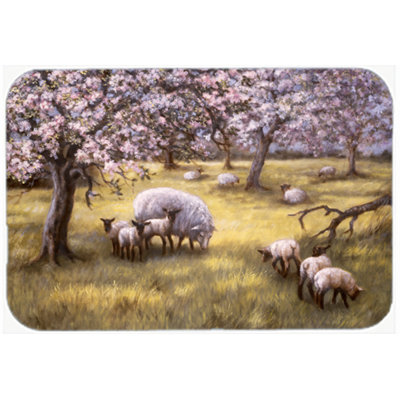Caroline's Treasures Sheep Glass Cutting Board