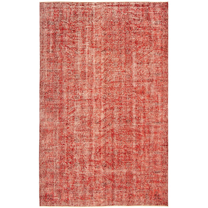 Tapis décoratif en laine noué à la main de conception unique 5 pi 7 po x 9 pi deneil