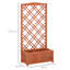 Outsunny Garden Planter with Trellis, Wooden Raised Bed, 60 x 30 x 122.5 cm