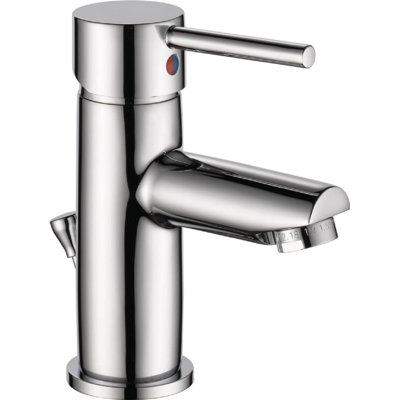 Trinsic Chrome Bathroom Faucet, Single Hole Bathroom Sink Faucet for Vanity, Metal Push-Pop Drain Assembly, Chrome