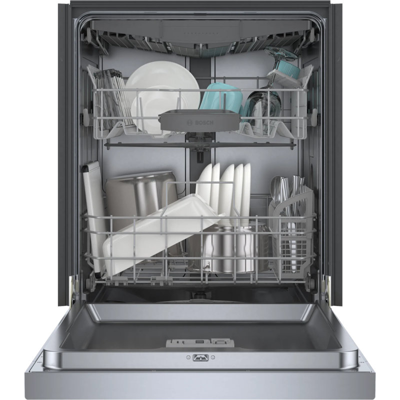 300 Series 24" Stainless Steel Front Control Built-In Dishwasher with 3Rd Rack, Stainless Steel