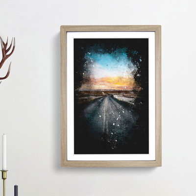 Road Through Iceland - Picture Frame Graphic Art Print