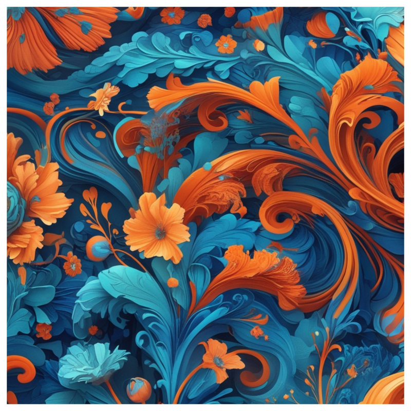 Couvertures ornées de tourbillons floraux, 50in W x 60in H