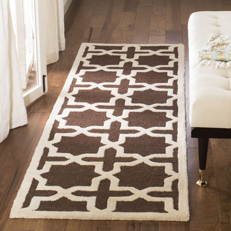 Igna Cambridge Hand Tufted Wool Geometric Rug, Runner 2'6" x 12'