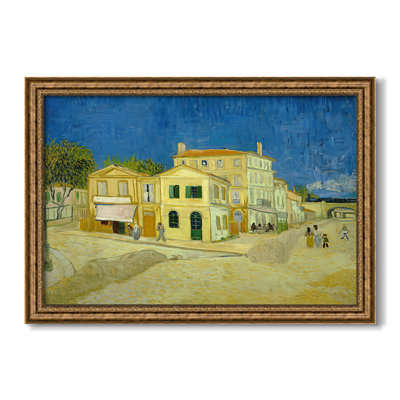 The Yellow House (The Street), 1888-Vincent van Gogh - Toile encadrée sur mesure