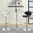 Round Bar Table with LED Light in Clear and Silver