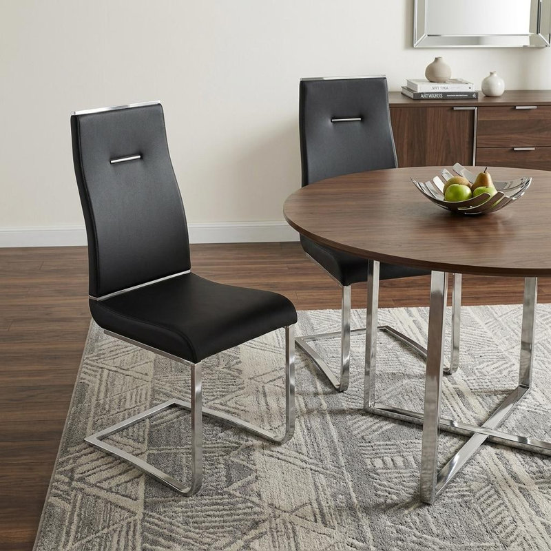  Ensemble de deux chaises d'appoint en similicuir Harlow