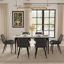 Ensemble de table de salle à manger 6 pièces 6 pièces avec chaises d'appoint en similicuir et ensemble de salle à manger 7 pièces-111464706-111464707