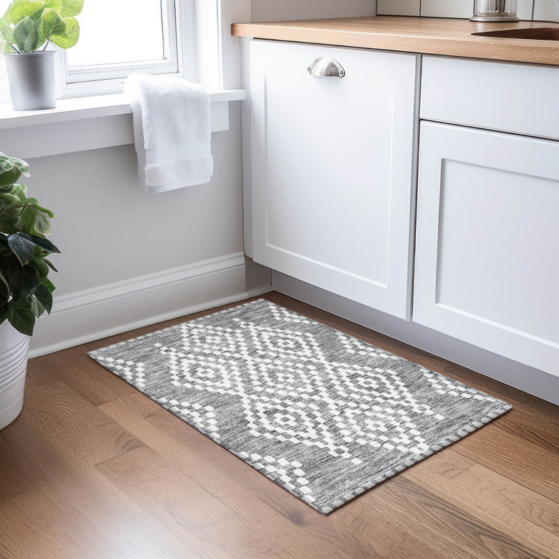 Tapis intérieur / extérieur mâle avec envers antidérapant, Rectangle 1 pi 8 po x 2 pi 6 po