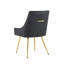 Ensemble de 2 chaises de salle à manger capitonnées, pieds en métal et cuir PU