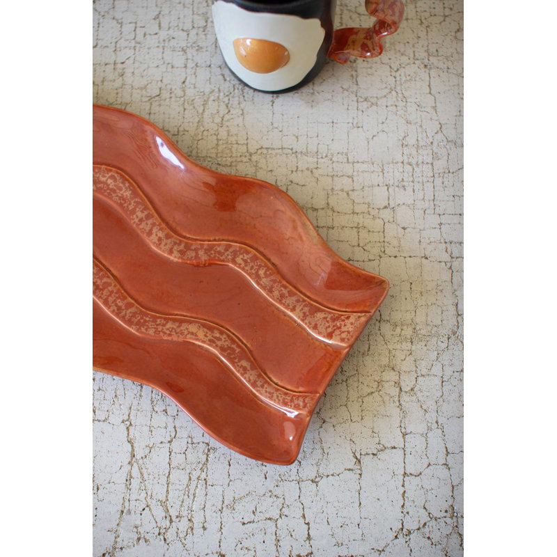  Plat de service en céramique Bacon