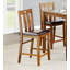 Table de salle à manger multifonctionnelle à hauteur de comptoir et 4 chaises rembourrées en bois