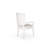 Chevron Wood and Linen Contemporary Armchair-66198180