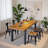 Thickened solid wood rectangular dining table-721665699
