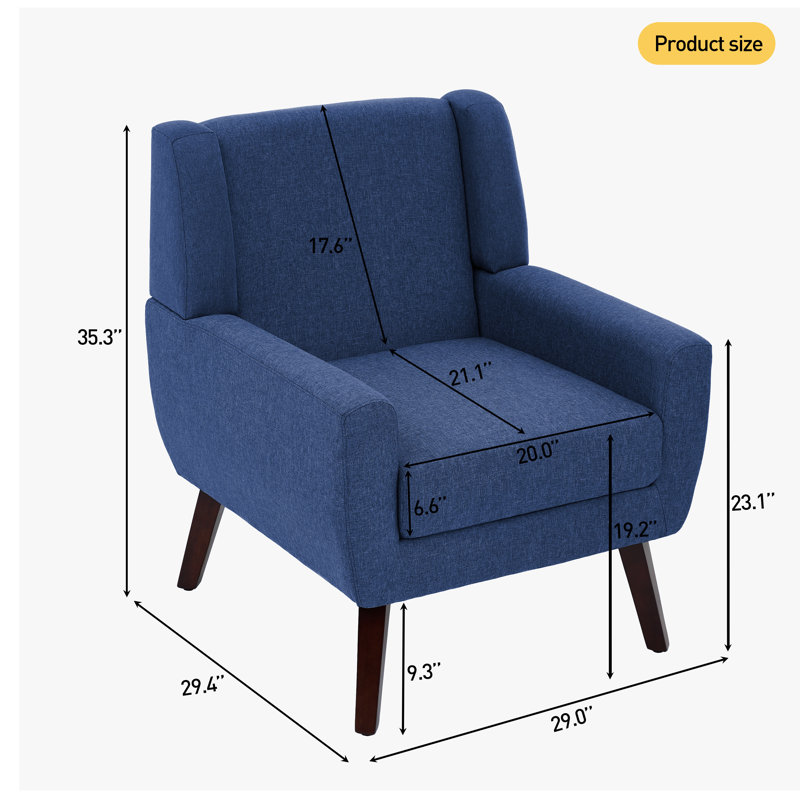 Fauteuil Jaqueze, Mélange de polyester bleu