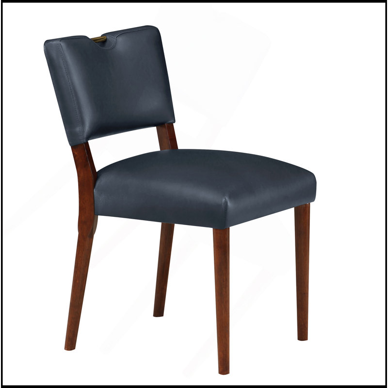 Bryson Midnight Blue Faux Leather Dining Chair - Set Of 2