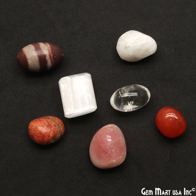 Ensemble de pierres multicolores, 7 pièces de pierres décoratives, jardin zen, remplisseur de vase