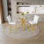 Ensemble de 2 tables de bar et tabourets de bar à hauteur fixe en verre Modern