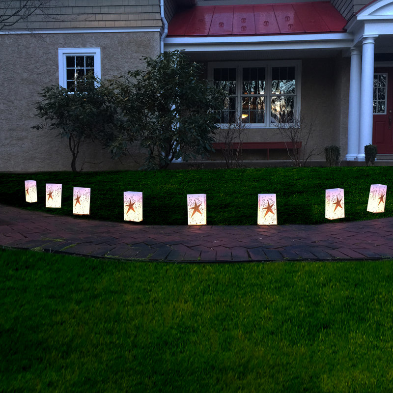 Plastic Luminaria Lanterns - Gold Star