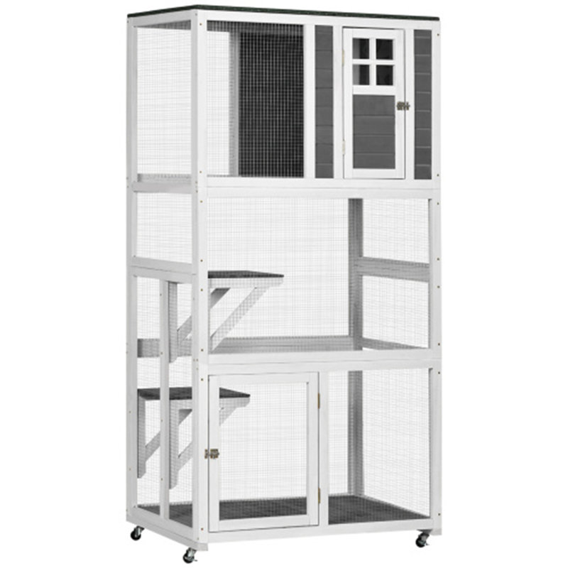 Maison d'extérieur en bois pour chat