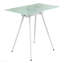 Bureau d'ordinateur, bureau personnel, ordinateur portable, L 48 po, travail, métal blanc, verre trempé, contemporain, moderne