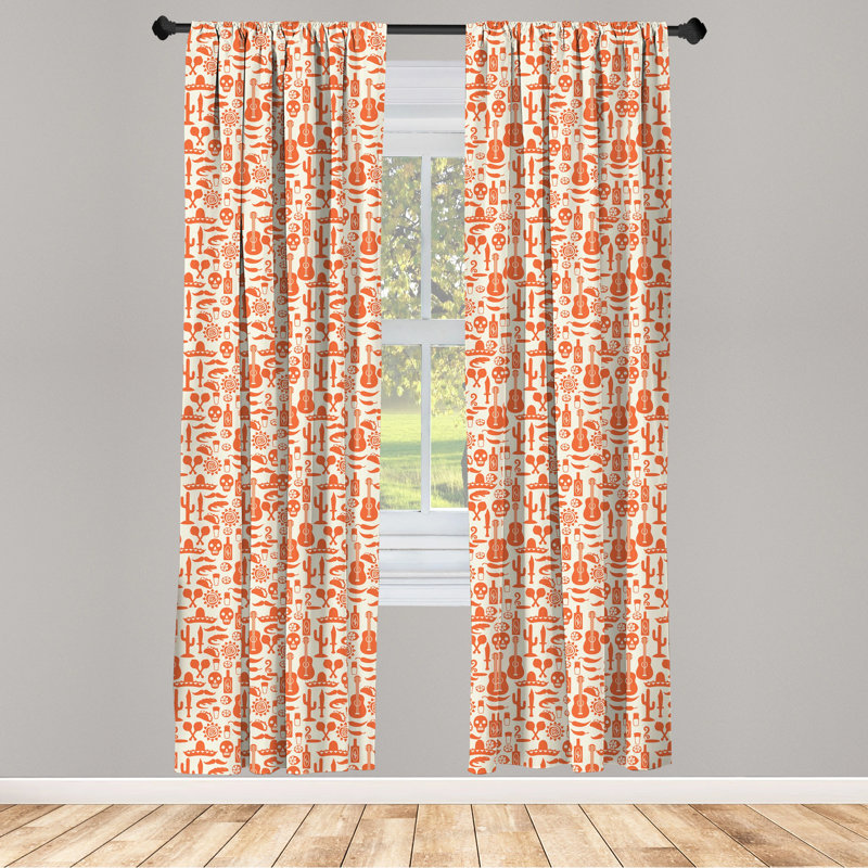 Mexican Semi-Sheer Rod Pocket Sliding Panel, 28" x 95"